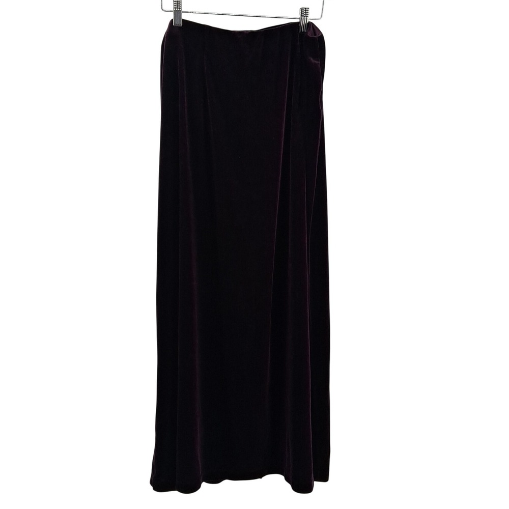 Vintage Velvet Maxi Skirt Sz 18 Deep Purple Whimsigoth Gothic Vamp Dark Academia